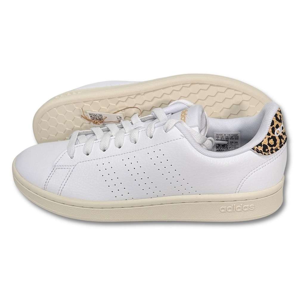 Adidas Advantage Shoes / Sneakers - NEW Womens 7 White Leopard‎ - #49315-CL3